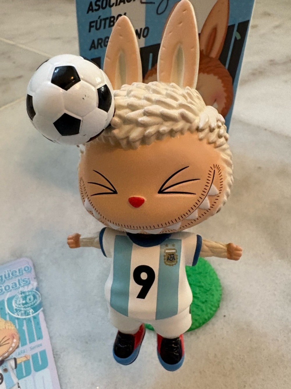 Discontinued! No. 9 Sergio Aguero in the Labubu Argentina soccer series!